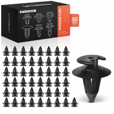 50 Pcs 9mm Nylon Trim Panel Retainer Double Head Clip
