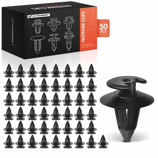 50 Pcs Nylon Black Trim Panel Retainer A-Premium APRCF110