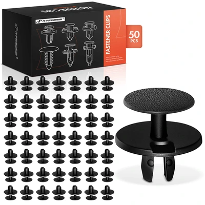 50 Pcs 7mm Nylon Hood & Trunk Retainer Fastener Push-Type with Open End