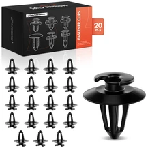 20 Pcs 9mm Nylon Door Panel Trim Retainer Clip Double Head