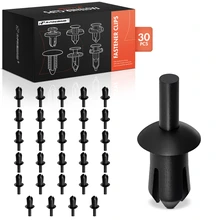 1994-2012 Mercedes-Benz SL600 30 Pcs 8mm Nylon Black Trunk Trim Retainer Clip A-Premium APRCF143