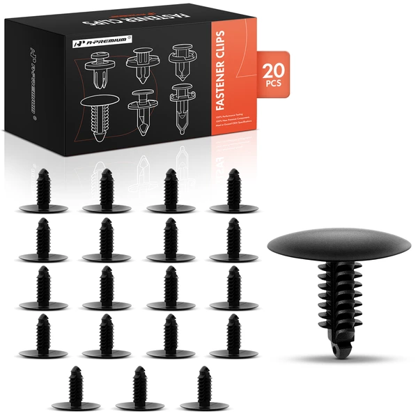 30 Pcs Nylon Black Bumper Retainer Clip A-Premium APRCF146