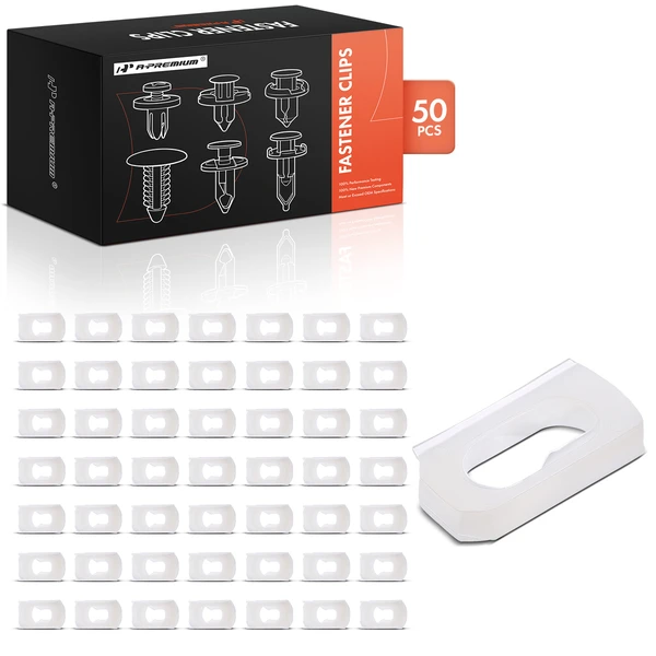 50 Pcs Nylon White Body Side & Wheel Opening Retainer Clips A-Premium APRCF150