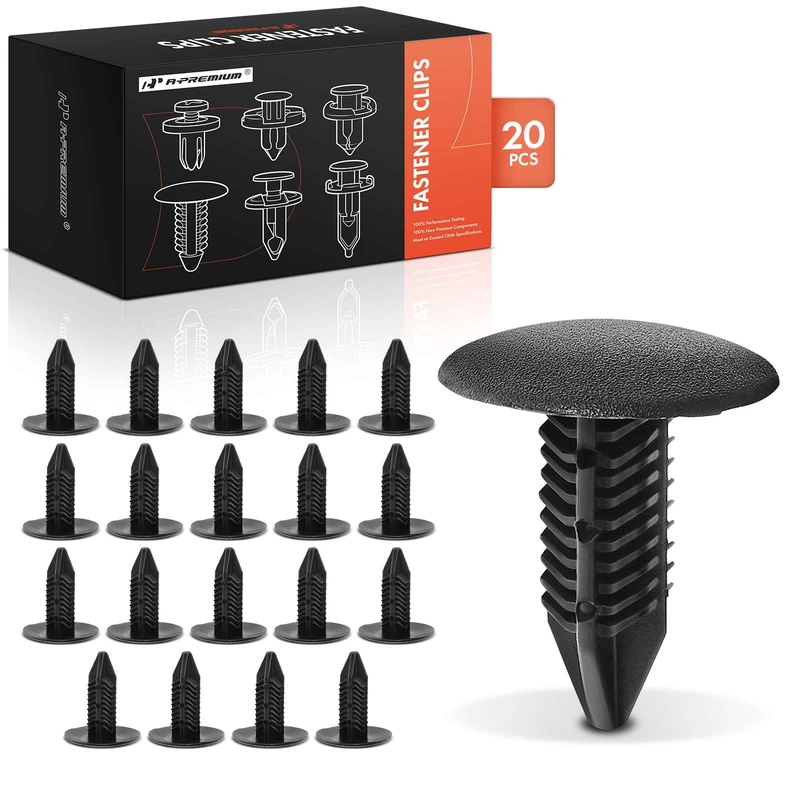 20 Pcs Nylon Black Trunk Garnish Retainer A-Premium APRCF160