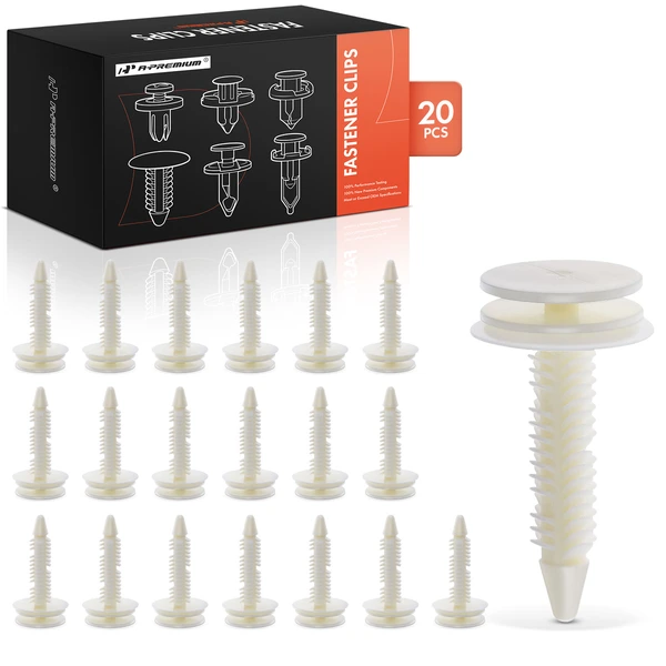 20 Pcs Nylon White Door Trim Panel Retainer A-Premium APRCF166