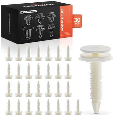 30 Pcs 7.94mm Nylon Door Trim Panel Retainer Fasteners Triple Head