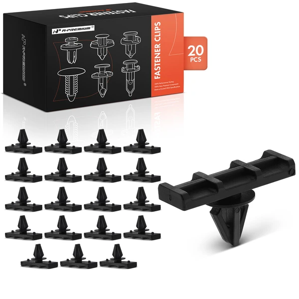 20 Pcs 9mm Nylon Black Rocker Panel Molding Clip A-Premium APRCF199