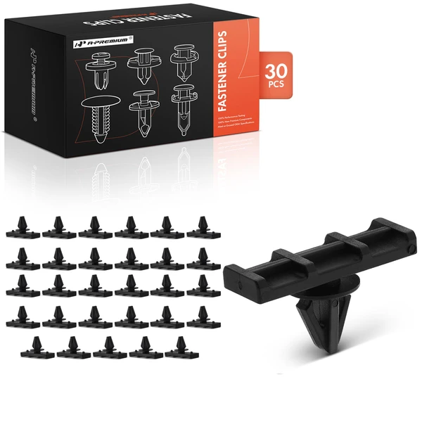 30 Pcs 9mm Nylon Black Rocker Panel Molding Clip A-Premium APRCF200