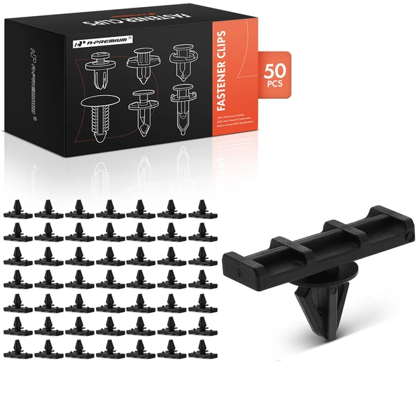 50 Pcs 9mm Nylon Black Rocker Panel Molding Clip A-Premium APRCF201
