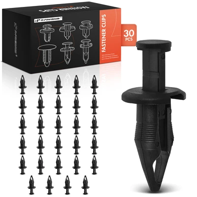 30 Pcs 10mm Nylon Black Bumper Cover Retainer A-Premium APRCF203