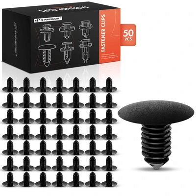 50 Pcs Nylon Black Engine Compartment & Front End Retainer A-Premium APRCF207