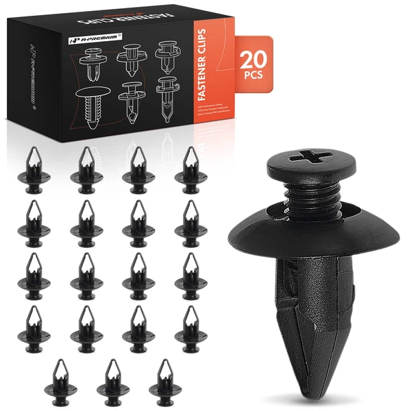 2005-2011 Mercury Mariner 20 Pcs 8mm Nylon Black Bumper Cover Retainer A-Premium APRCF217