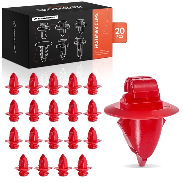 20 Pcs Nylon Red Fender Molding Clip A-Premium APRCF235