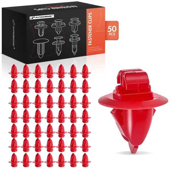 50 Pcs Nylon Red Fender Molding Clip A-Premium APRCF237