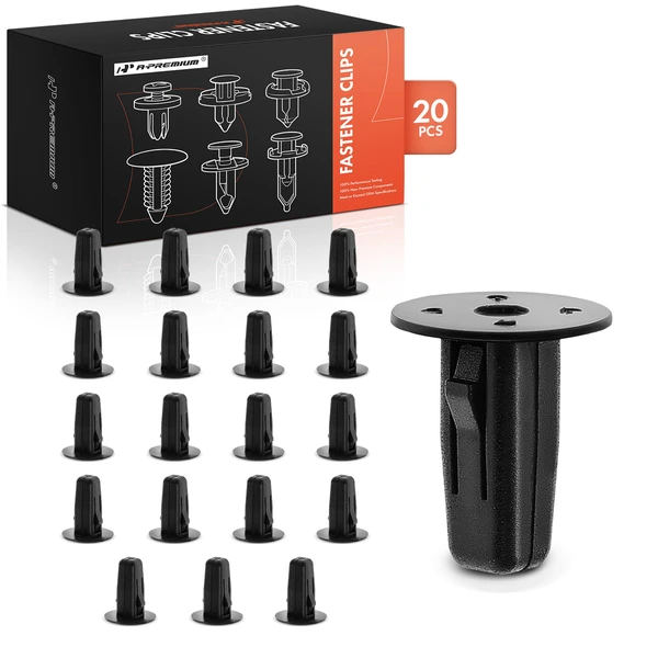 20 Pcs 9 x 9mm Nylon Black Rocker Molding Screw Grommet A-Premium APRCF1008