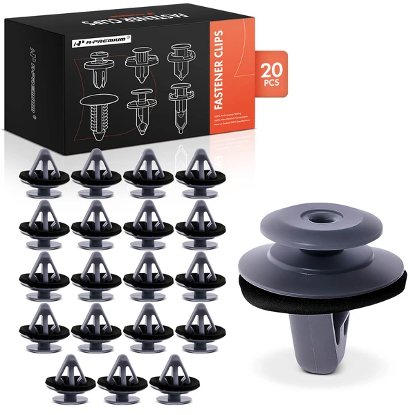 20 Pcs Nylon Gray Rocker Molding Retainer A-Premium APRCF1011