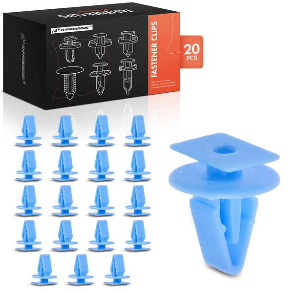 20 Pcs 8mm Nylon Blue Cowl Vent Retainer A-Premium APRCF1020