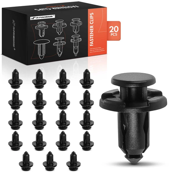 2019 Subaru Forester 20 Pcs 10mm Nylon Black Bumper & Engine Cover & Fender & Grille Retainer A-Premium APRCF1027