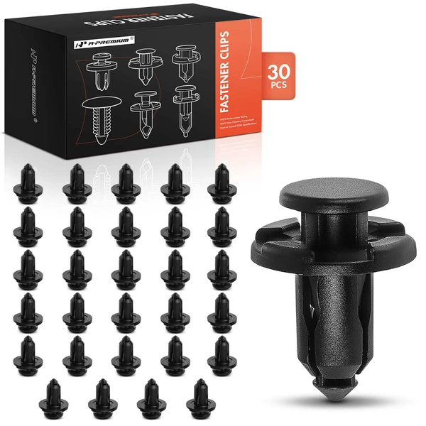 2019 Subaru Forester 30 Pcs 10mm Nylon Black Bumper & Engine Cover & Fender & Grille Retainer A-Premium APRCF1028