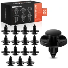 20 Pcs 7mm Nylon Front Bumper & Quarter Panel Retainer Clip Push-Type