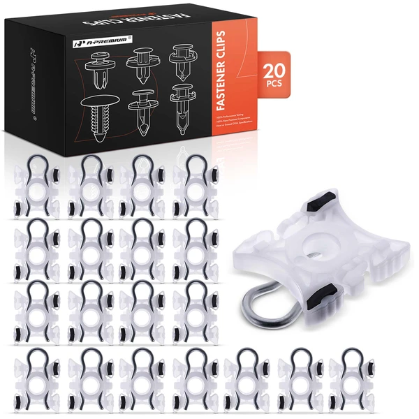 20 Pcs Nylon & Metal Black & White Window Regulator Guide Retainer Clip A-Premium APRCF1036