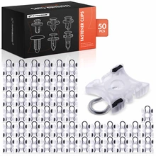 1993-1994 BMW 740i 50 Pcs Nylon & Metal Black & White Window Regulator Guide Retainer Clip A-Premium APRCF1038