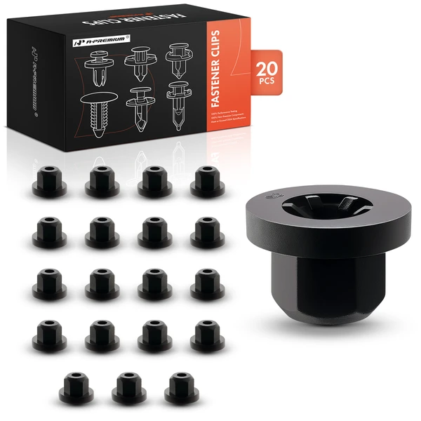 20 Pcs Nylon Black Flange Nut A-Premium APRCF1051