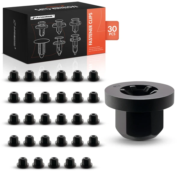 30 Pcs Nylon Black Flange Nut A-Premium APRCF1052