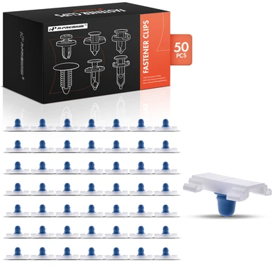 50 Pcs Door Fender Moulding Retainer Clips with Rubber Boot