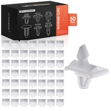 50 Pcs 21.5mm Nylon White Molding Fastening Retainer Clip