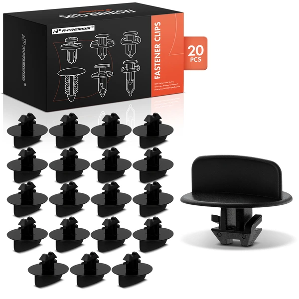 20 Pcs Nylon Black Bumper Retainer Clip A-Premium APRCF1066