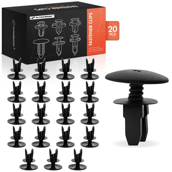1993-2002 Volkswagen Passat 20 Pcs 8 x 8mm Nylon Black Fastener Rivet Retainer Clip A-Premium APRCF1084