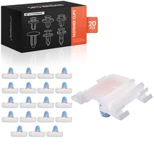 1997-2005 Audi A6 20 Pcs Nylon Orange & White Door Fender & Quarter Panel Molding Clip A-Premium APRCF1117