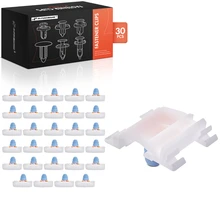 1997-2005 Audi A6 30 Pcs Nylon Orange & White Door Fender & Quarter Panel Molding Clip A-Premium APRCF1118