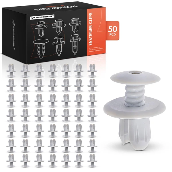 50 Pcs 9mm Nylon Gray Trim Panel Lining Clip A-Premium APRCF1122