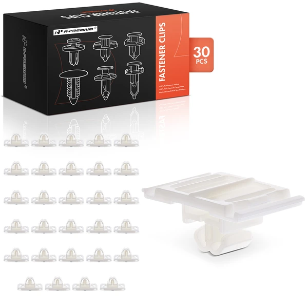 30 Pcs Nylon White Rear Door Molding Clip A-Premium APRCF1127