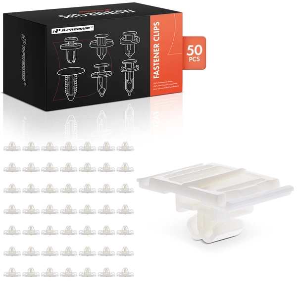 50 Pcs Nylon White Rear Door Molding Clip A-Premium APRCF1128