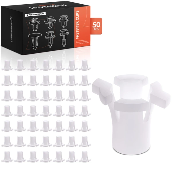 1996-2016 Audi A4 50 Pcs 10mm Nylon White Headlight Adjusting Nut A-Premium APRCF1158