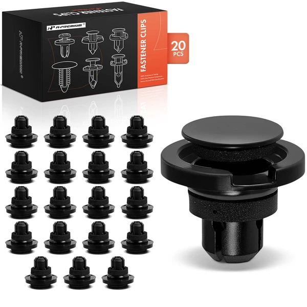 20 Pcs 11mm Nylon Black Rocker Molding Retainer A-Premium APRCF1165