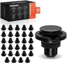 30 Pcs 11mm Nylon Rocker Moulding Retainer Clip with Sealer Push-Type