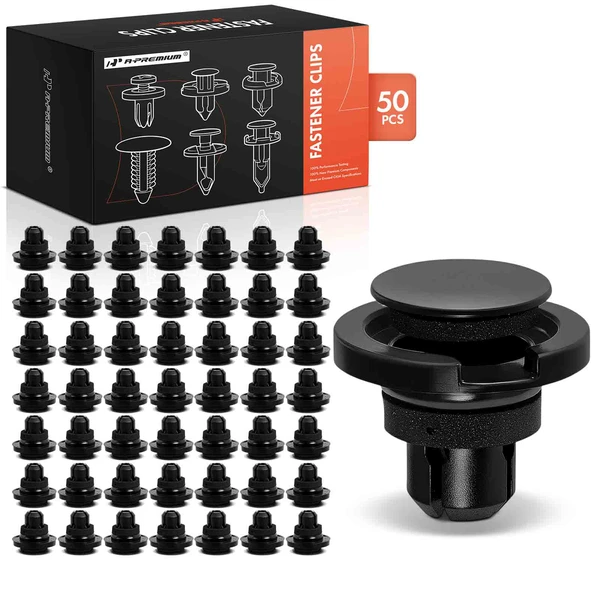 50 Pcs 11mm Nylon Black Rocker Molding Retainer A-Premium APRCF1167