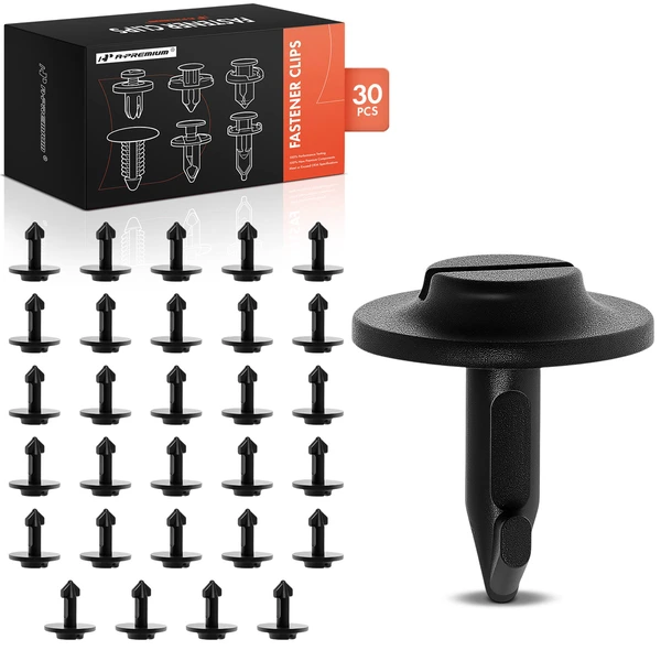 2007-2011 Audi Q7 30 Pcs Nylon Black Front Fender & Bumper & Engine Cover Retainer A-Premium APRCF1190