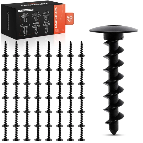 2007-2013 Chevrolet Avalanche 50 Pcs Nylon Black Bumper Fascia Retainer Clip A-Premium APRCF1197