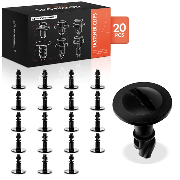 2007-2008 Audi RS4 20 Pcs Metal Black Engine Protection Pan Bumper Cover Pin Retainer Clip A-Premium APRCF1201