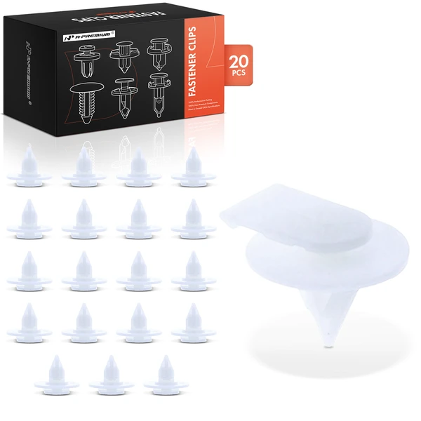 2002-2012 Mini Cooper 20 Pcs 8mm Nylon White Trim Panel & Fender Flare Molding Clip A-Premium APRCF1207