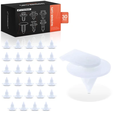 30 Pcs 8mm Nylon Trim Panel & Fender Flare Moulding Clip