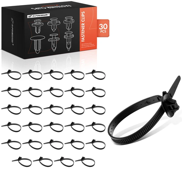 1978-1992 Toyota Cressida 30 Pcs Nylon Black Cable Strap A-Premium APRCF1229