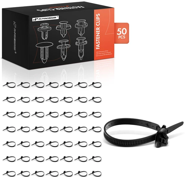 1996-2004 Toyota RAV4 50 Pcs Nylon Black Cable Strap Retainer Clip A-Premium APRCF1230