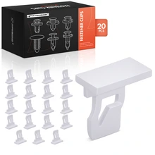 20 Pcs 25mm Nylon White Front & Rear Bumper Retainer Clip