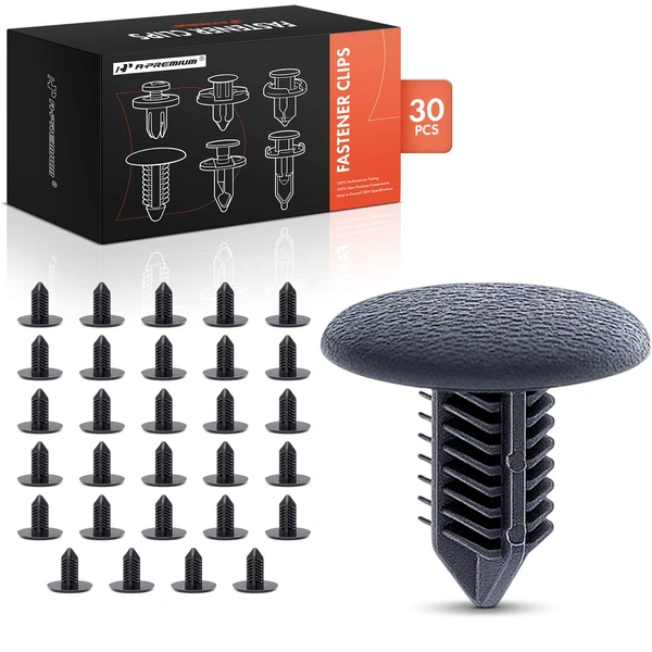 30 Pcs Nylon Black Trim Panel Retainer A-Premium APRCF1247